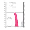 RealRock - Slim Dildo 6" Pink. Realistyczne dildo o zmniejszonej średnicy z przyssawką w podstawie, różowy nieporowaty materiał