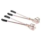 Sex &amp; Mischief - Brat Pearl Nipple Clips - unikatowe klipsy na sutki z różowego złota z perełkami. Regulowane
