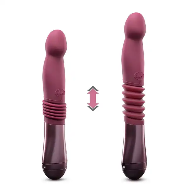 Temptasia - Trixie Thrusting Dildo Wine. Poręczna sex maszyna z ruchem posuwistym, ruchome dildo do stymulacji punktu G i P