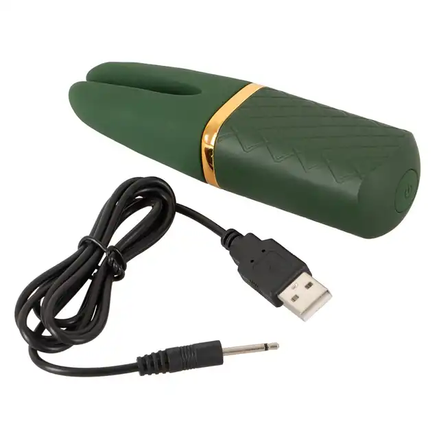 Emerald Love - Luxurious Split Tip Vibrator. Mini stymulator z elastycznymi ramionami. Doskonały do pieszczot łechtaczki, sutków czy jąder. Multi zadaniowy!