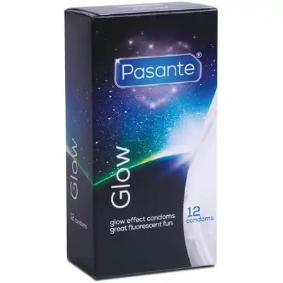 Pasante - Glow in the Dark 12szt. Fluorescencyjne prezerwatywy, świecące w ciemności, prezerwatywa o anatomicznym kształcie