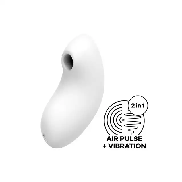 Satisfyer - Vulva Lover 2. Biały stymulator łechtaczki z funkcją air pulse oraz wibracjami. Przenieś się do świata rozkoszy. 