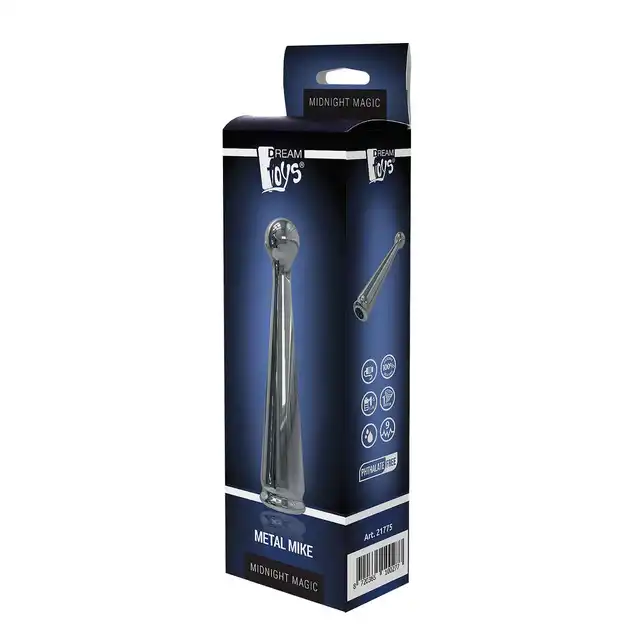 Dream Toys – Midnight Magic Metal Mike. Metalowy mini wibrator w stylu magicznej różdżki. Nowe doznania, nowa rozkosz. 