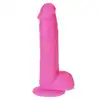 Real Safe - Brush Dildo Pink. Realistyczne dildo o naturalistycznej teksturze z elastycznego materiału. Dopracowane jądra, trzon i żołądź