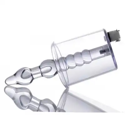 Tom Of Finland - Anal Rosebud Vacuum With Beaded Rod. Akrylowa próżniowa nakładka do zestawu pompki dla zaawansowanych, genialna do tworzenia analnej róży