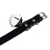 Oproducts - Collar with Bell PU-Leather. Czarna obroża z ekoskóry z intrygującym dzwoneczkiem. 