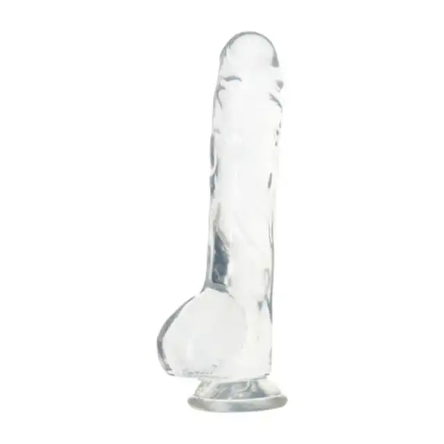 Real Rapture - Dildo Clear Passion XL 2-  realistyczne, duże dildo z przyssawką. Przezroczyste