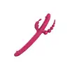 Dream Toys - Essentials Anywhere Pleasure Vibe Pink. Wszechstronny wibrator ze stymulacją analną, waginalną i łechtaczkową. Aż 4 końcówki!
