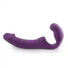 Easy Toys - Strapless Strap-On Vibrator - Purple - strap - on z opcją wibracji. Idealna przyjemność na wyciągnięcie ręki