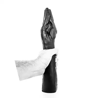 All Black - AB 21. Realistyczne dildo w kształcie ludzkiej ręki, dildo do intensywnej stymulacji i fistingu 