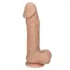 Real Safe - Berry Dildo Flesh. Realistyczne dildo z ukształtowaną teksturą i wyraźnie zaznaczonym kształtem żołędzi, mocna przyssawka w podstawie