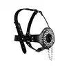 Ouch! - Open Mouth Gag Head Harness with Plug - harness na głowę z gagiem w postaci zatyczki 