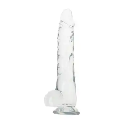 Real Rapture - Dildo Clear Emotion XL-  realistyczne, duże dildo z przyssawką. Przezroczyste 