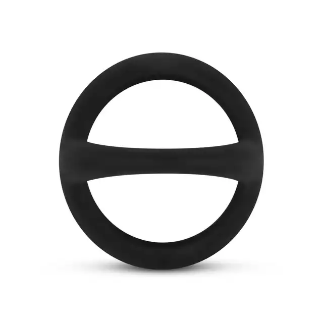 Easy Toys - Flexible Silicone Cock and Ball Sack Ring. Pierścień erekcyjny o podwójnym wspomaganiu opóźnienia wytrysku, zakładany na penisa i jądra
