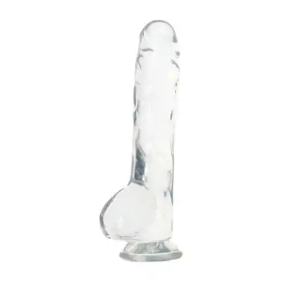Real Rapture - Dildo Clear Passion XL 2-  realistyczne, duże dildo z przyssawką. Przezroczyste