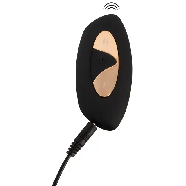 Xou Xou - Vibrating E-Stim Love Balls. Czarne, wibrujące kulki gejszy z elektrostymulacją. Zaawansowany trening mięśni kegla połączony z przyjemnością