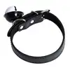 Oproducts - Collar with Bell PU-Leather. Czarna obroża z ekoskóry z intrygującym dzwoneczkiem. 