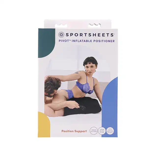 Sportsheets - Pivot Inflatable Positioner. Dmuchana poduszka do sypialni, antypoślizgowa, wygodna i komfortowa poduszka pozycjonująca z aksamitnym wykończeniem