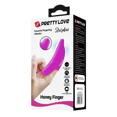 Pretty Love - Delphini - nakładka na palec z opcją wibracji. Perfekcyjna stymulacja na wyciągnięcie ręki 