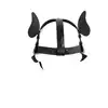 Oproducts - Puppy Mask PU-Leather. Czarna maska psa z ekoskóry. Wysokiej jakości detale