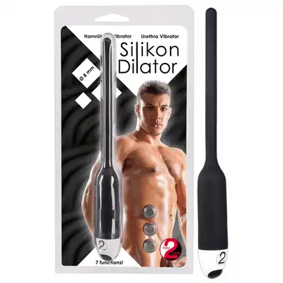You2Toys - Silikon Dilator Black. Wibrujący dilator do cewki moczowej, długi z zaskakującymi trybami wibracji, silikon z powłoką PU