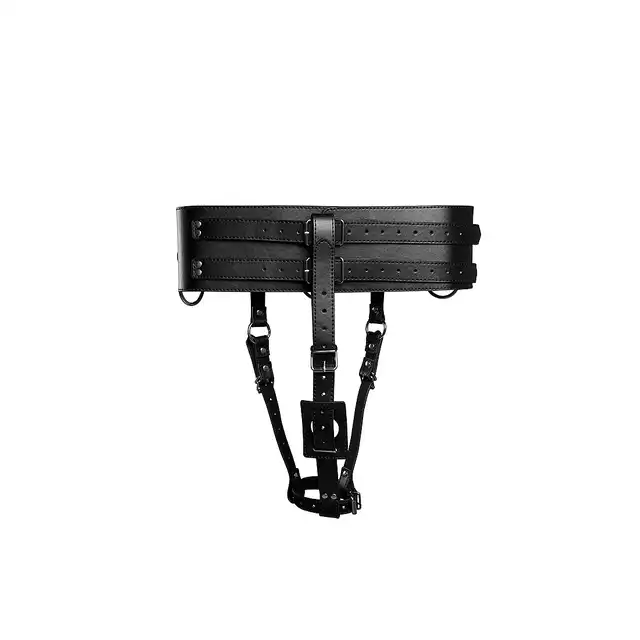 Ouch! - Belt with Vibrator Holder Black - pas z uchwytem na wibrator! Zabawa bez użycia rąk