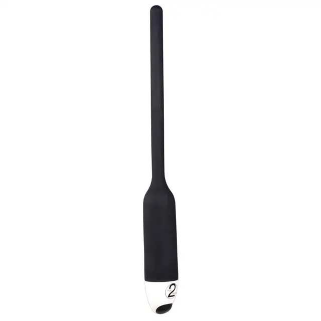 You2Toys - Silikon Dilator Black. Wibrujący dilator do cewki moczowej, długi z zaskakującymi trybami wibracji, silikon z powłoką PU