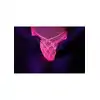 OUCH! - Body with Halter Neck Neon Pink XS/XL. Neonowy bodystocking o kroju body z wiązaniem za szyją, świecące w ciemności