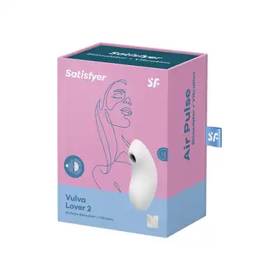 Satisfyer - Vulva Lover 2. Biały stymulator łechtaczki z funkcją air pulse oraz wibracjami. Przenieś się do świata rozkoszy. 
