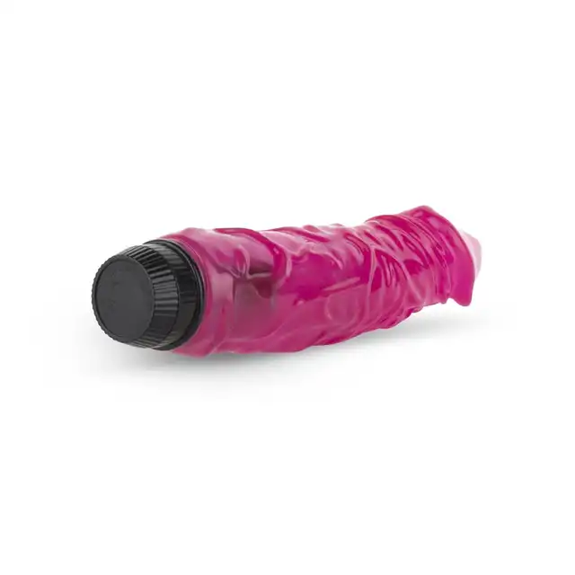 Easy Toys - Jelly Supreme Realistic Vibrator Pink Glitter. Realistyczny wibrator o różowym kolorze z brokatem, regulowana moc wibracji zapewnia idealne dopasowanie do ciebie