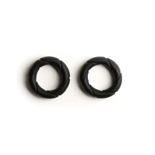 Sport Fucker - Liquid Silicone Ready Rings 2-Pack Black - zestaw dwóch ringów erekcyjnych. Wykonane z płynnego silikonu!