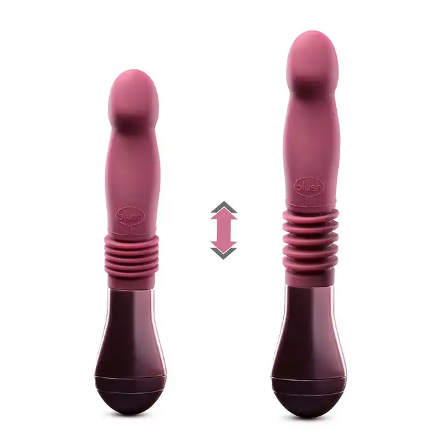 Temptasia - Trixie Thrusting Dildo Wine. Poręczna sex maszyna z ruchem posuwistym, ruchome dildo do stymulacji punktu G i P