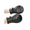 OUCH! - Puppy Play Dog Mitts. Czarne rękawice w kształcie łapek szczeniaka, regulowany pasek w nadgarstku z kłódką, wytresuj swojego partnera