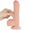 LoveToy - Sliding Skin Dual Layer Dong 7`. Elastyczne dildo o realistycznym designie z technologią podwójnej gęstości i mocną przyssawką