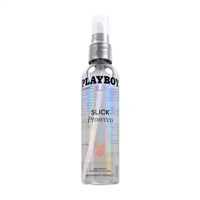 Playboy - Slick Prosecco Lubricant 120 ml. Lubrykant na bazie wody o wyjątkowym smaku Prosecco. Odkryj nowy wymiar komfortu i przyjemności. 