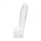 Real Rapture - Dildo Clear Passion Small - niewielkie, realistyczne dildo z przyssawką. Przezroczyste