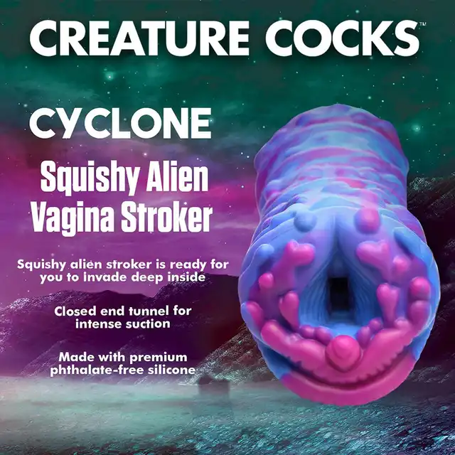 Creature Cocks - Cyclone Alien Vagina Stroker. Futurystyczna wagina kosmitki. Niesamowity masturbator