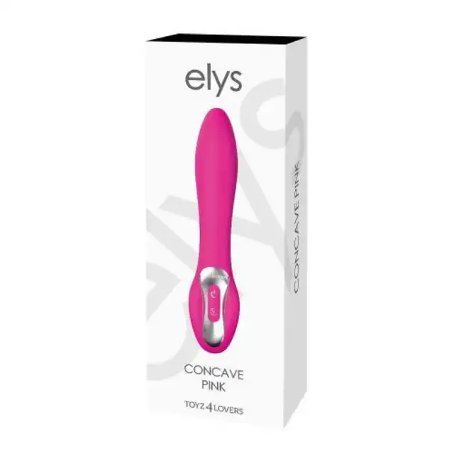 Elys – Concave Pink USB. Różowy, wykonany z silikonou wibrator do stymulacji punktu G. Intrygujący wklęsły design. 