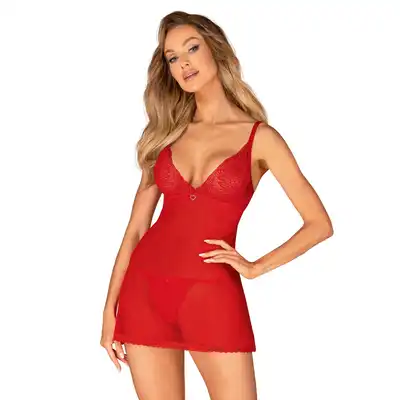 Obsessive - Chilisa babydoll i stringi XS/S