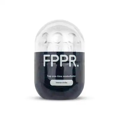 FPPR - Fap One-time Circle Texture. Mini masturbator w formie elastycznego rękawa w jajeczku, tekstura wypełniona kołami