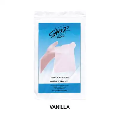 Sheer Glide - Dental Dams Glyde White Vanilla 1 szt. Biała maska oralna o zapachu wanilii wykonana z cienkiego naturalnego lateksu. Gwarancja bezpieczeństwa i przyjemności. 