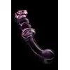 Glaze Glass - Rosebud G-Spot. Efektowne szklane dildo do stymulacji punktu G. Z elegancką szklaną różyczką 