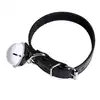 Oproducts - Collar with Bell PU-Leather. Czarna obroża z ekoskóry z intrygującym dzwoneczkiem. 