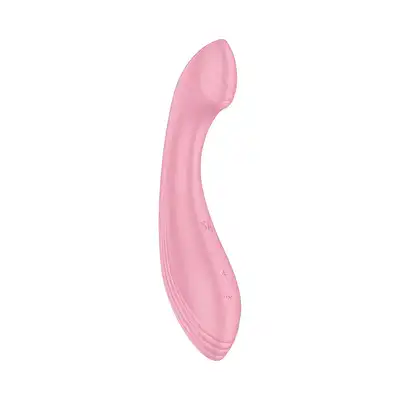 Satisfyer - G-Force Pink. Silikonowy wibrator do stymulacji punktu G z lekko zakrzywionym kształtem i spłaszczoną końcówką do precyzyjnej stymulacji