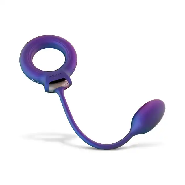 Hueman - Cockring with Anal Ball. Ring erekcyjny z wtyczką analną, wyjątkowa zabawka zapewniająca intensywną podwójną stymulację, opóźnienie wytrysku i przedłużenie stosunku