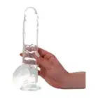 Real Rapture - Dildo Clear Passion XL 2-  realistyczne, duże dildo z przyssawką. Przezroczyste