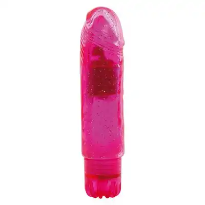 Toyz4Lovers - Jammy jelly gleamy glitter pink - wibrator żelowy z brokatem! Różowy
