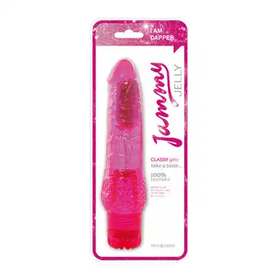 Toyz4Lovers - Jammy Jelly Classy glitter vibrator - wibrator żelowy z brokatem! Różowy