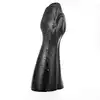 All Black - AB 59, 16 cm średnicy. Duże, czarne dildo do fistingu w kształcie pary rąk. Doskonałe dla fanów ekstremalnego rozciągania