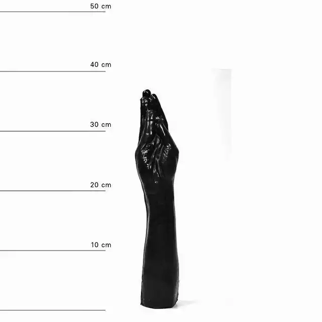 All Black - AB 21. Realistyczne dildo w kształcie ludzkiej ręki, dildo do intensywnej stymulacji i fistingu 